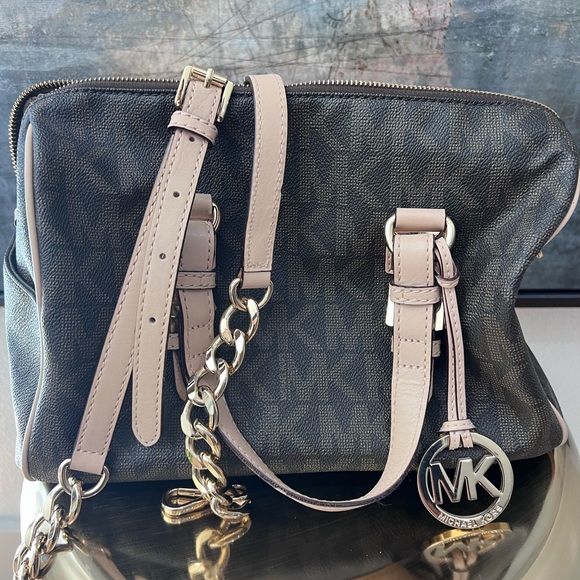 Michael Kors Brown and Tan Satchel